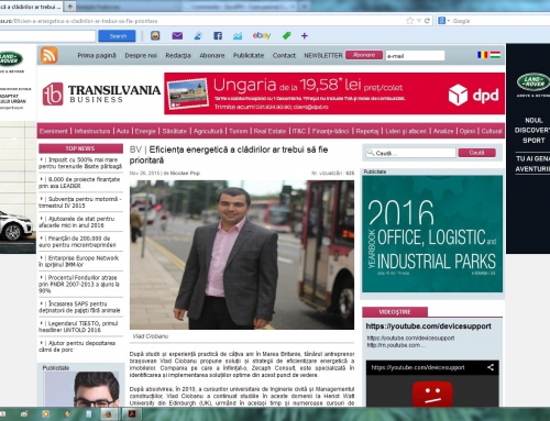 Interviu acordat revistei Transilvania Business